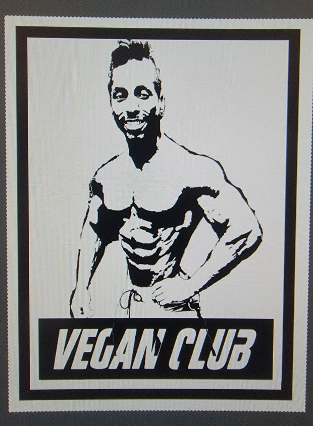 Limited Street Art NewsPrint Poster Vegan Club Warriors feat Torre Washington signed Le Fou