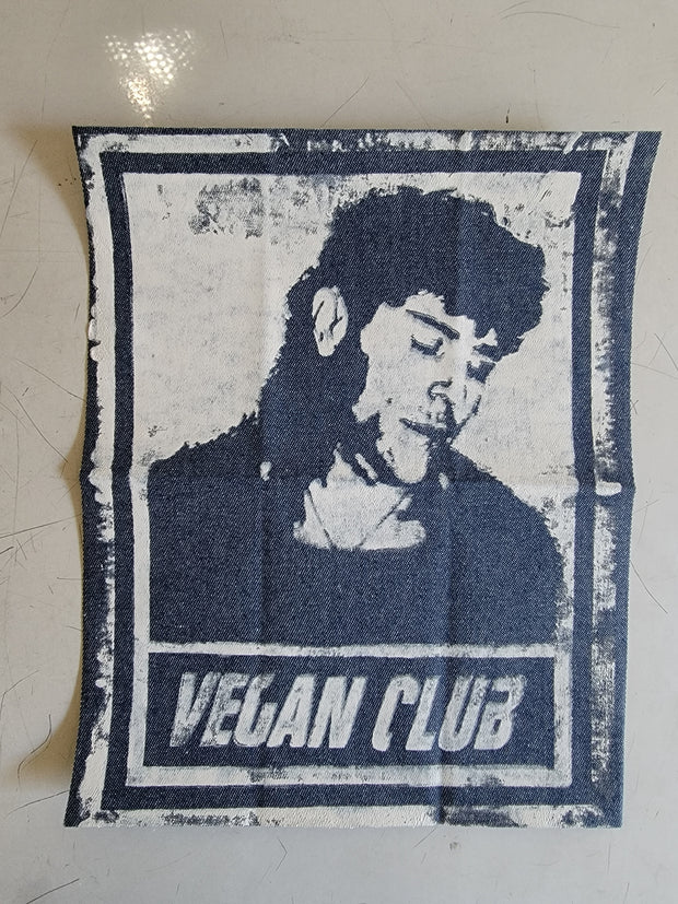 Denim Patch Iron-on 8"x10" with your favorite Vegan Club Design