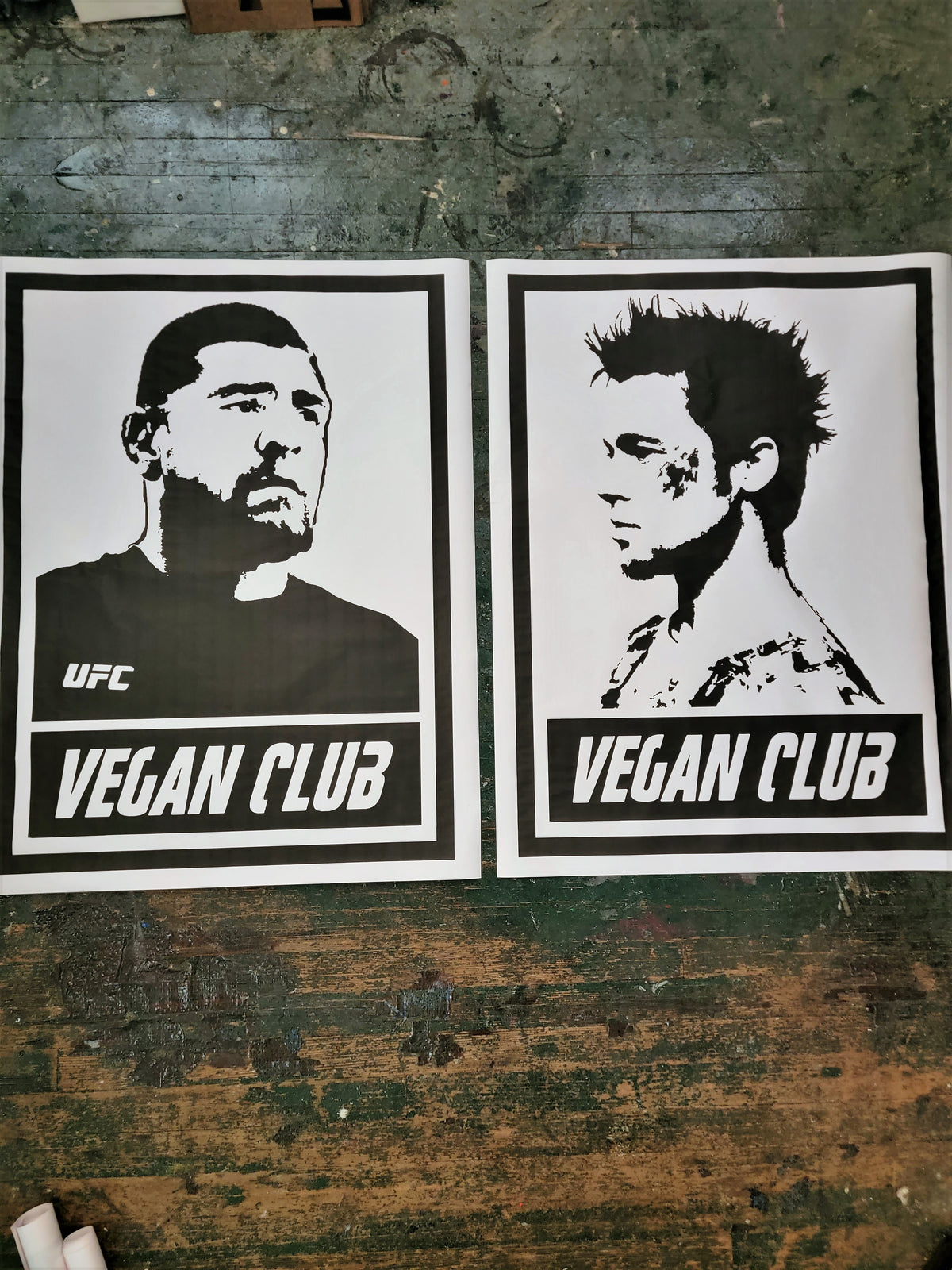 NewsPrint Poster Vegan Club feat. Nick Diaz