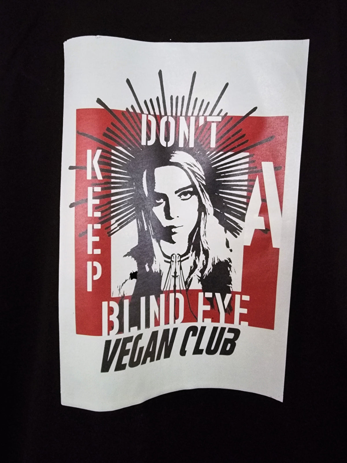 SOLD OUT - Billie Eilish Vegan Club T-shirt Shalt Not Kill front color design