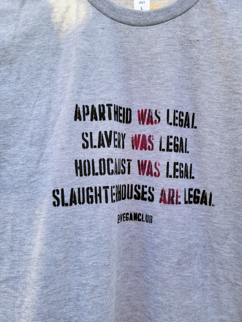Apartheid was Legal, Holocaust was Legal... Slaughterhouses are Legal T-shirt - New Design 2022