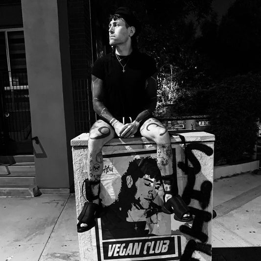 NewsPrint Poster Vegan Club featuring Davey Havok