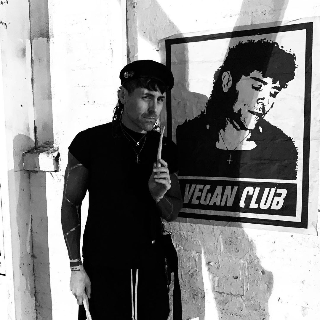 NewsPrint Poster Vegan Club featuring Davey Havok