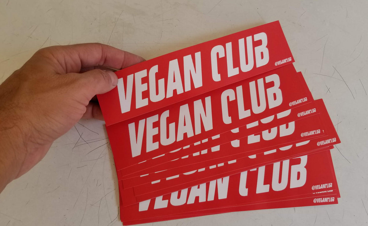 SOLD OUT - 2 Large Vegan Club Stickers