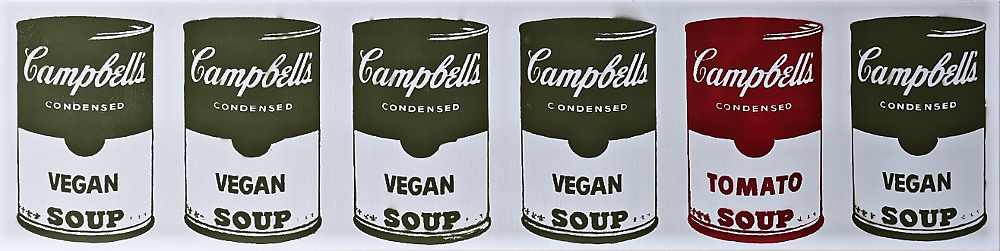 12x48 Original Artwork Campbell's Vegan Soup Aisle