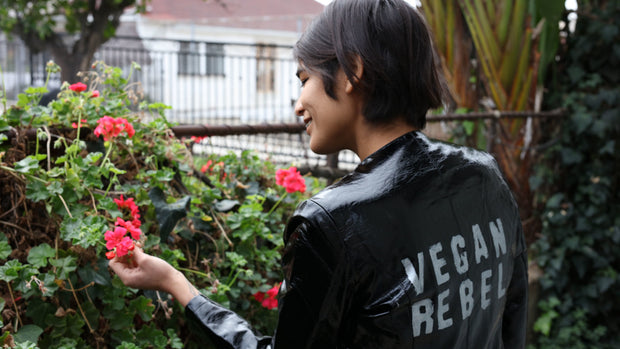 Vegan Rebel Shiny Faux Leather Jacket