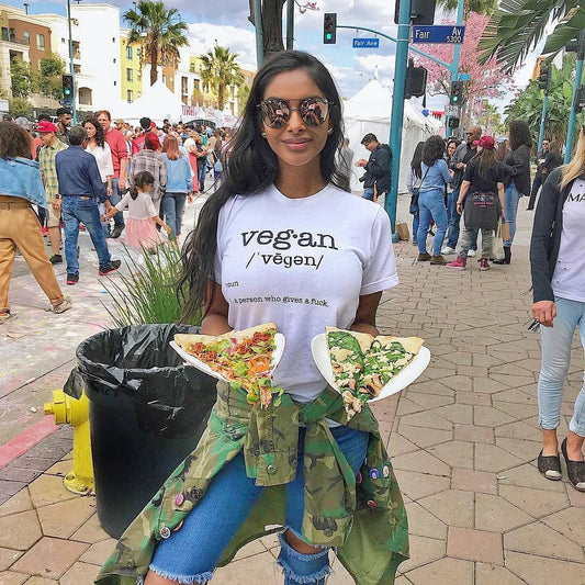 Organic Made in USA T-shirt - Vegan, a person who gives a fuck!