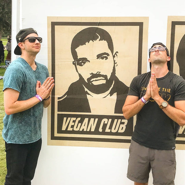 Limited Edition Street Art NewsPrint Poster Vegan featuring Drake