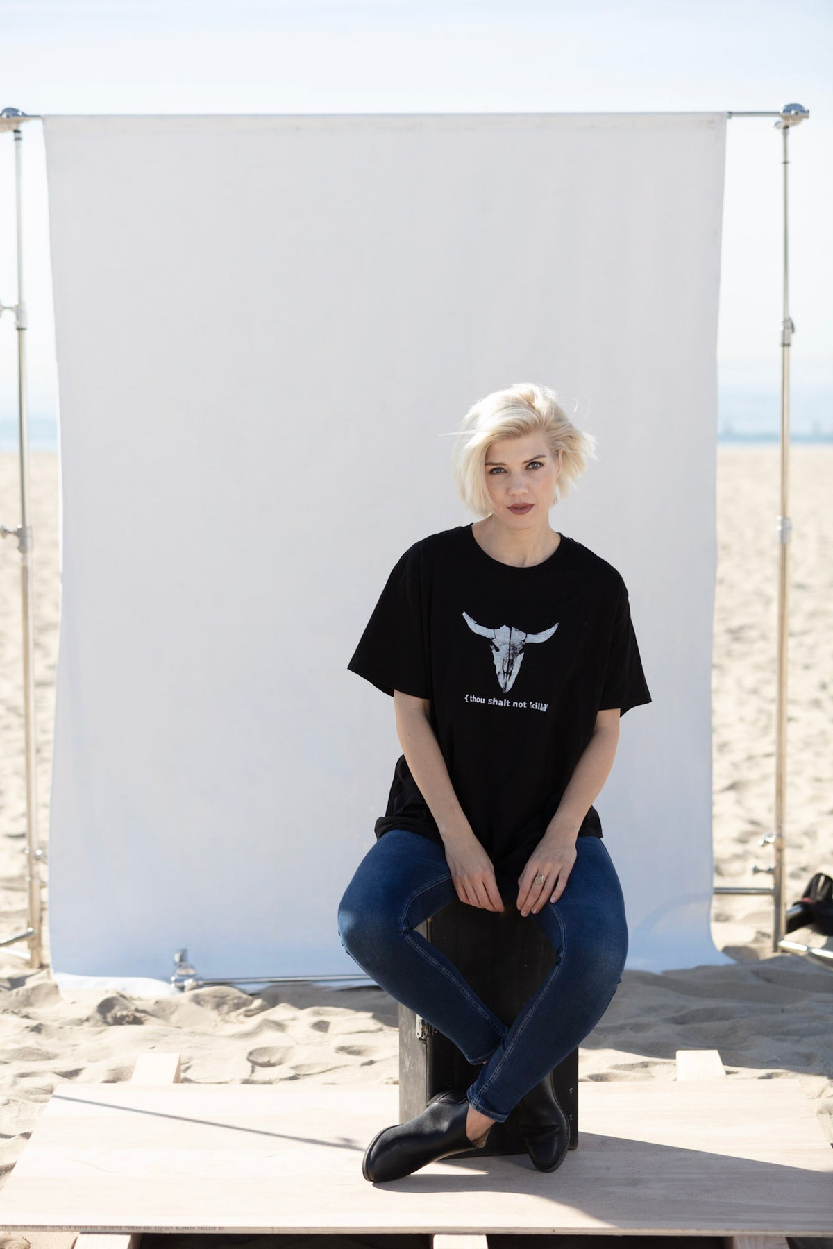 "Thou Shalt Not Kill" with Cow Skull T-shirt