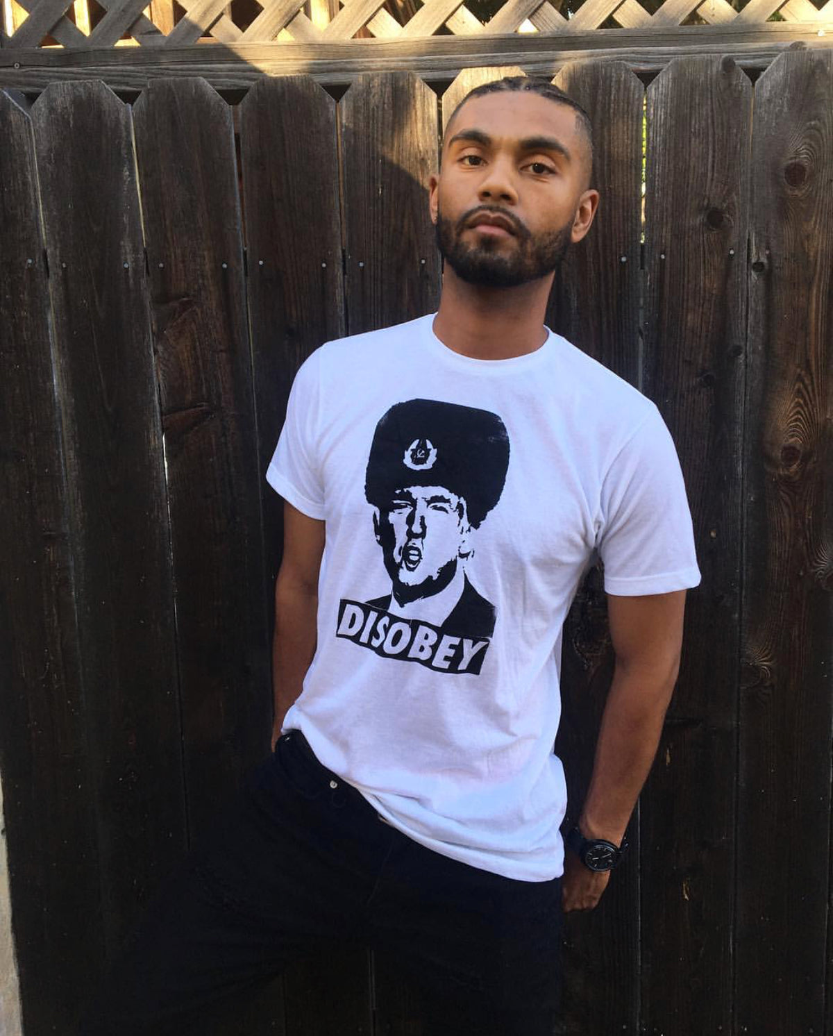 Disobey T-shirt feat. Donald Trump with Mickey ears or Russian ushanka