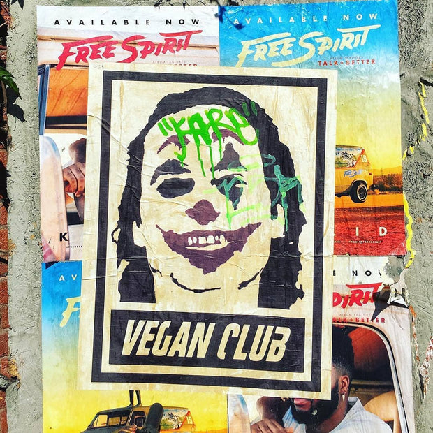 Newsprint Poster Vegan Club feat. Joker Joaquin Phoenix