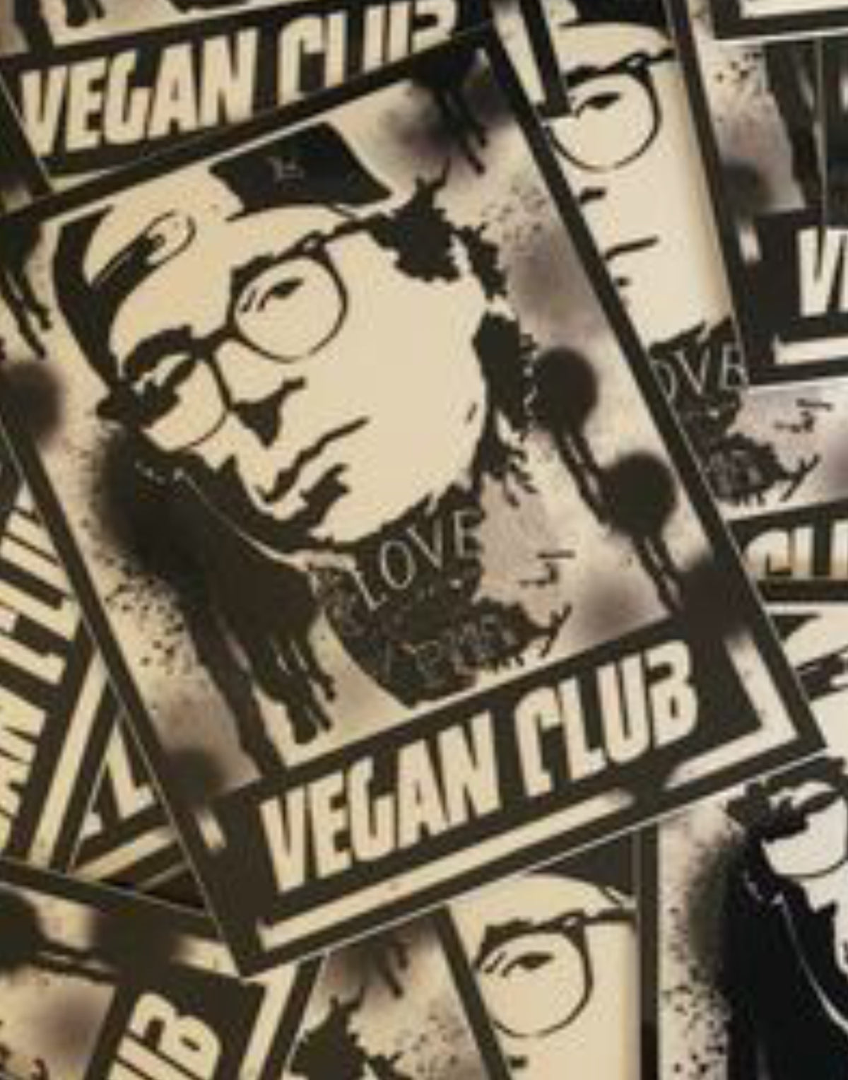 SOLD OUT - 12 Vegan Club Toby Morse of h20 Stickers - Collab with Anthony Proetta Jr