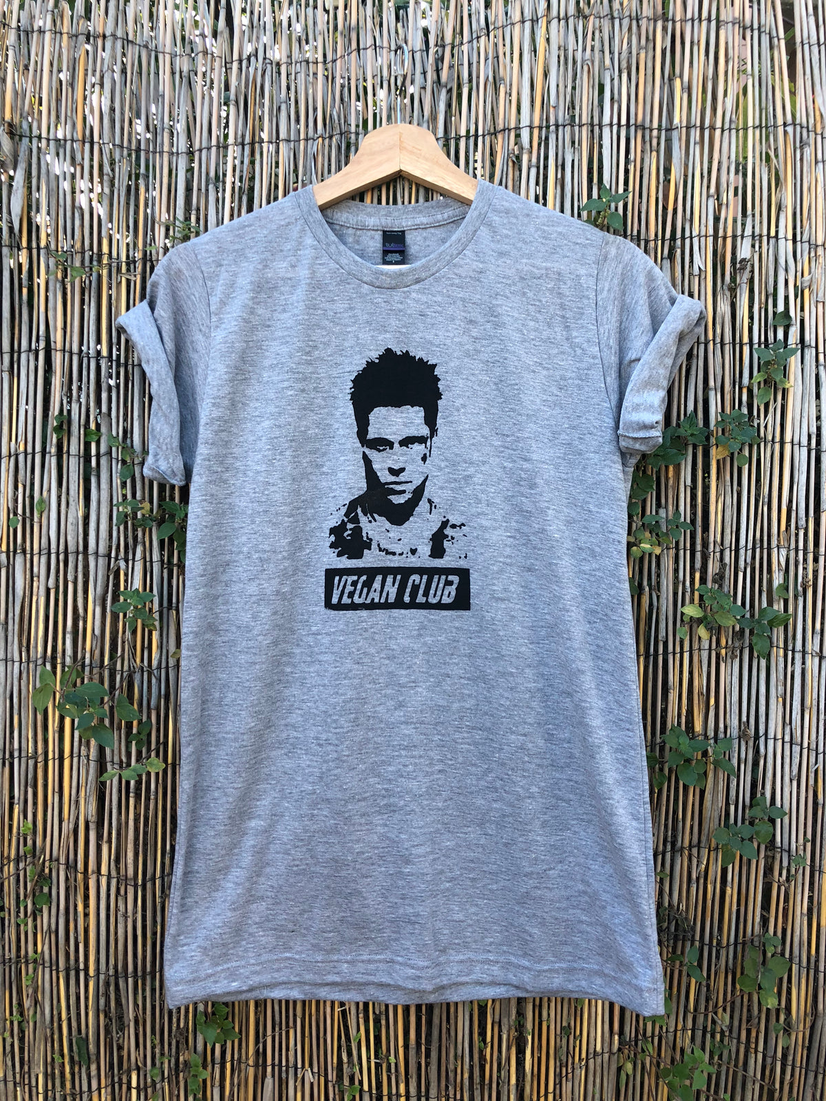 Organic Made in USA T-shirt "Vegan Club" featuring Brad Pitt