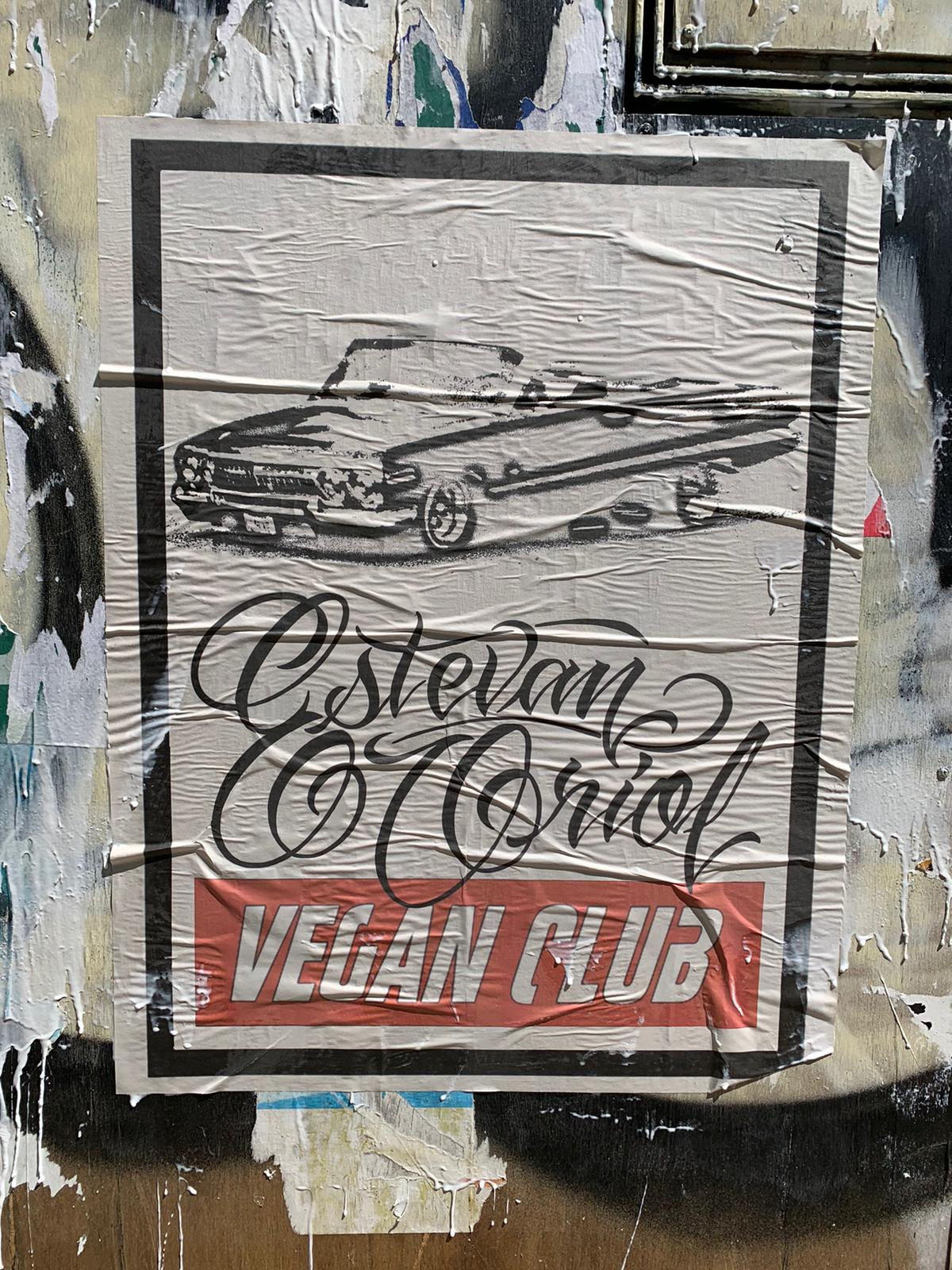 NewsPrint Poster Vegan Club collab with Estevan Oriol