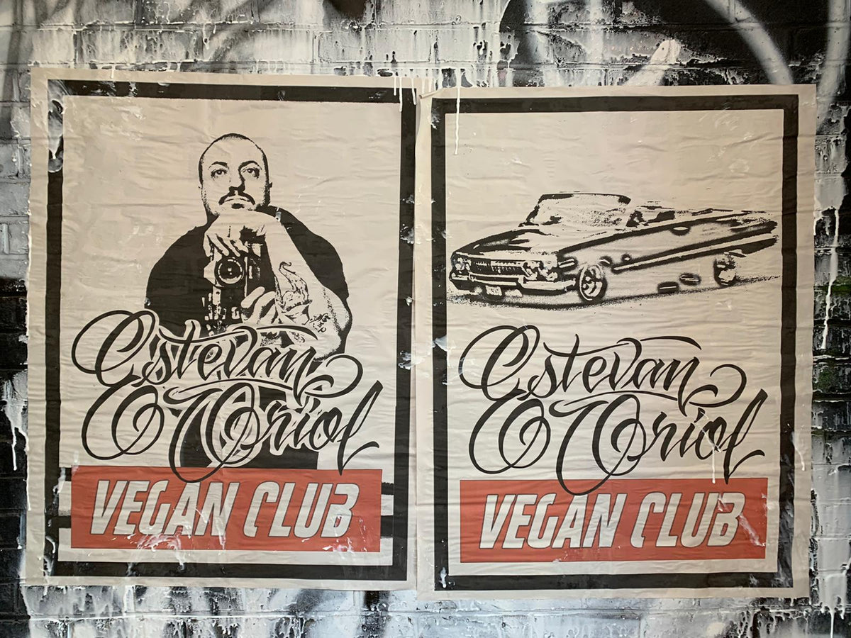 NewsPrint Poster Vegan Club collab with Estevan Oriol