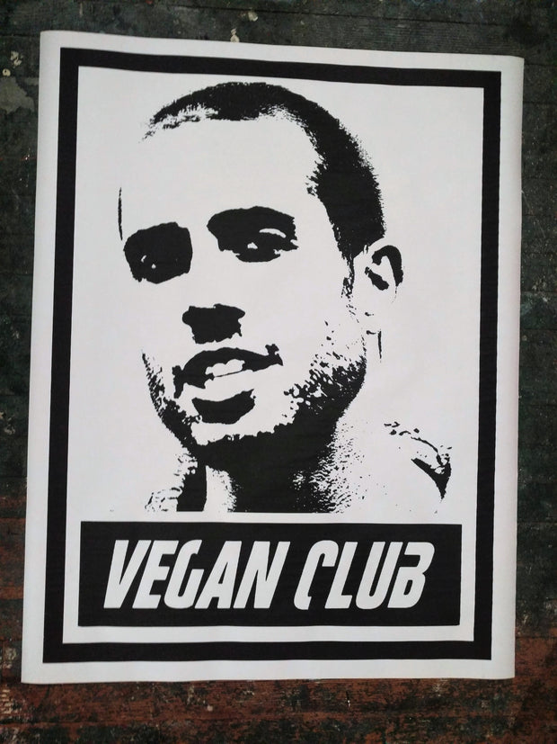 Limited Street Art NewsPrint Poster Vegan Club Warriors feat James Aspey Signed L3f0u