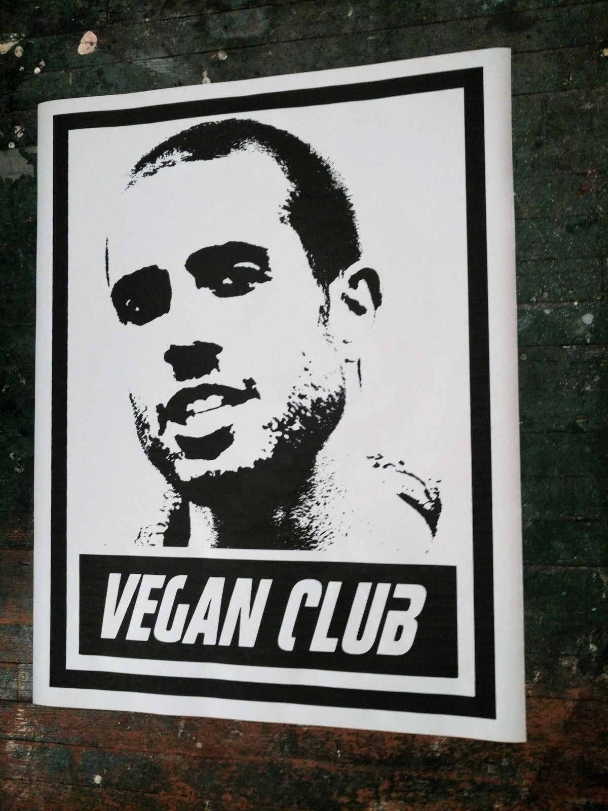 Limited Street Art NewsPrint Poster Vegan Club Warriors feat James Aspey Signed L3f0u