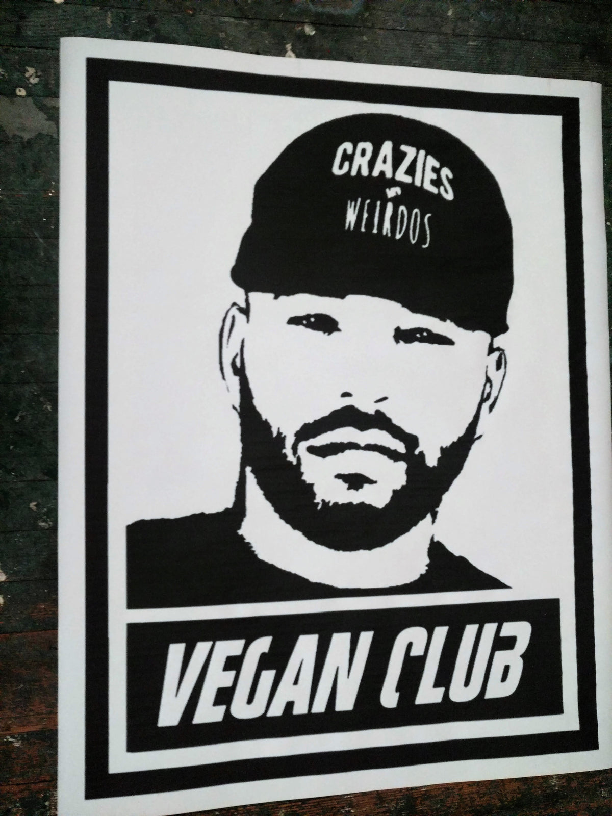 NewsPrint Poster Vegan Club Warriors feat Dominick Thompson