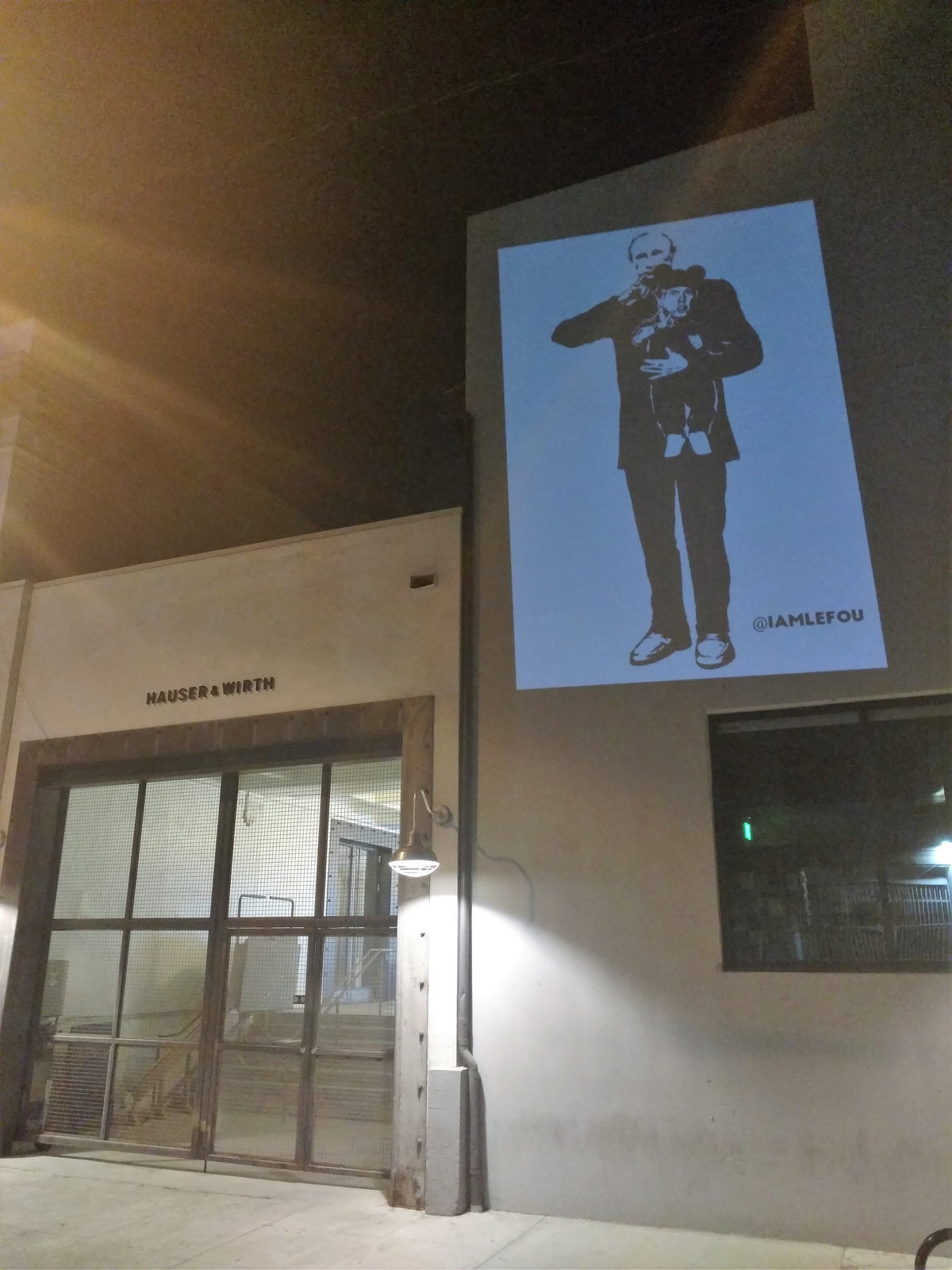 Live Mural Projection Indoor & Outdoor featuring Anti-Trump in LA