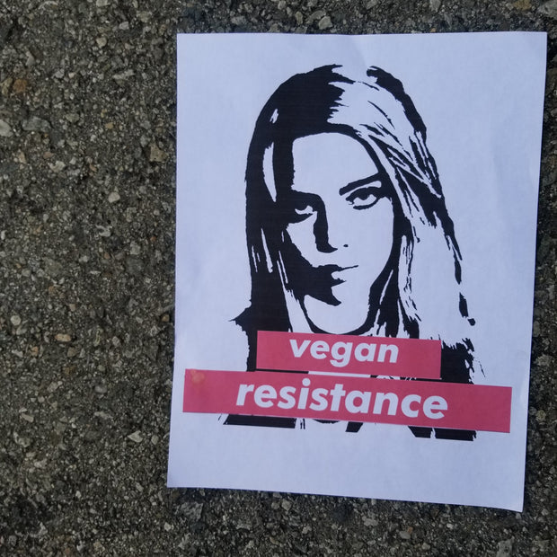 NewsPrint Poster Vegan Resistance Billie Eilish