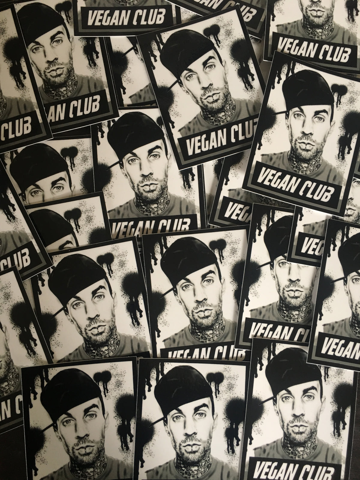 12 Vegan Club Travis Barker Stickers