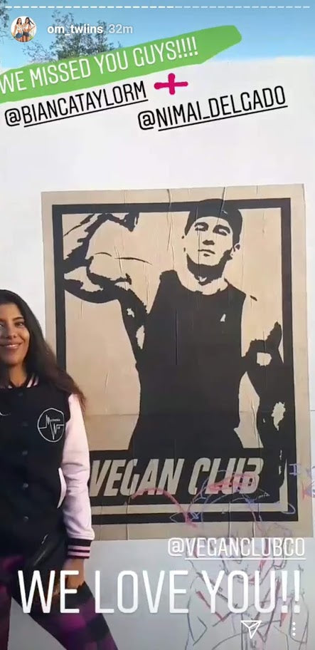 Limited Edition Street Art NewsPrint Poster Vegan Club Game Changers featuring Nimai Delgado @nimai_delgado