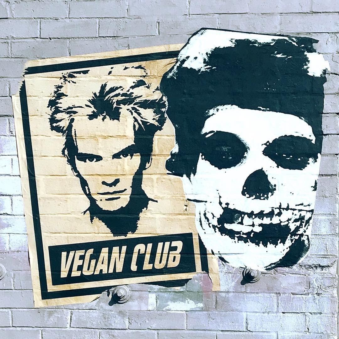 NewsPrint Poster Vegan Club Sting - model @mrwilson1989