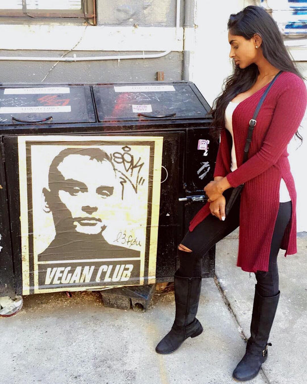 Street Art NewsPrint Poster Vegan Club Matt Skiba signed L3F0u @misskalefornia @audrey.hm @john.karas @artivismgalleries @_actions_not_words