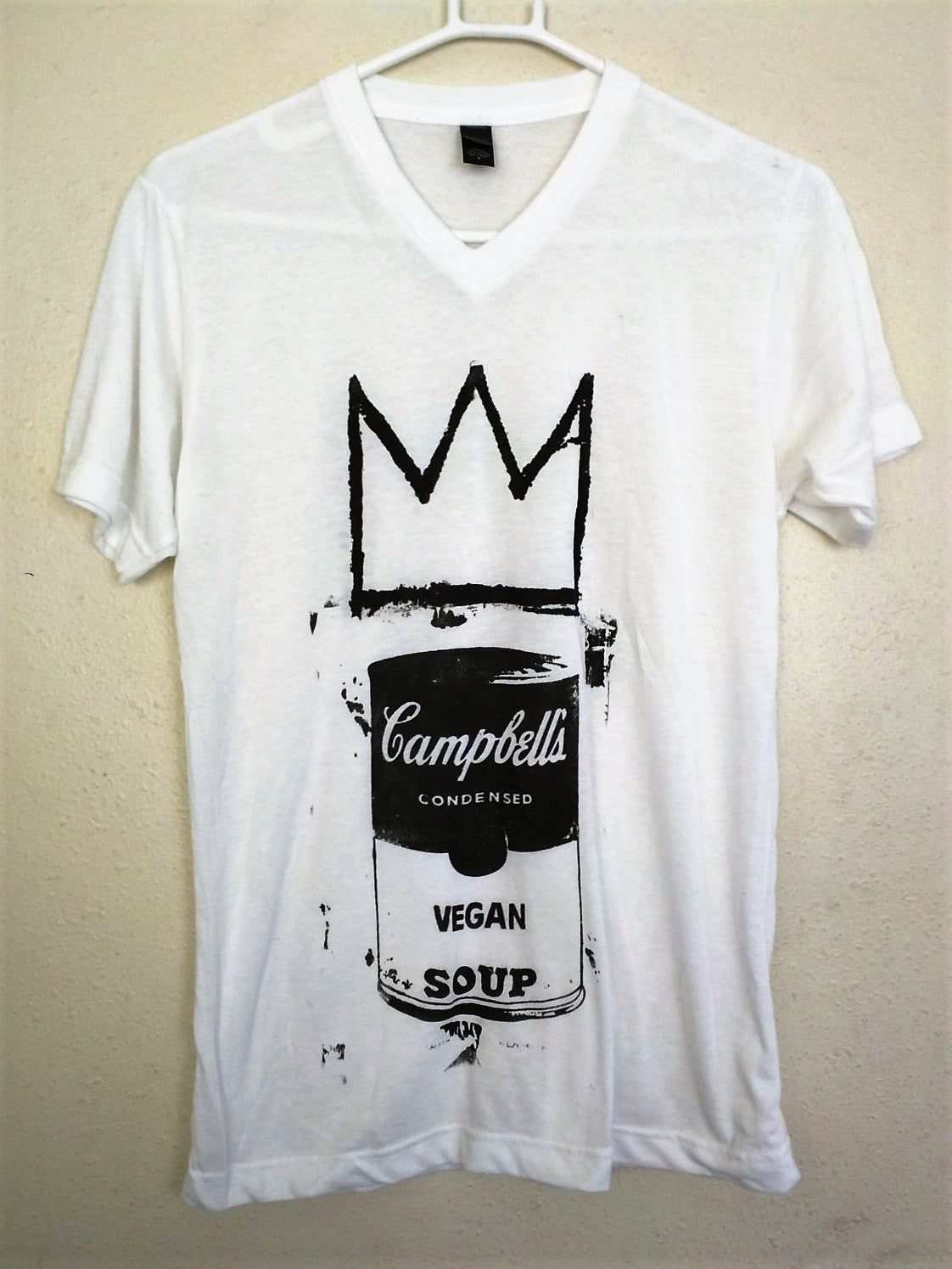 Vegan Soup is King! T-shirt a la Warhol w Basquiat Crown