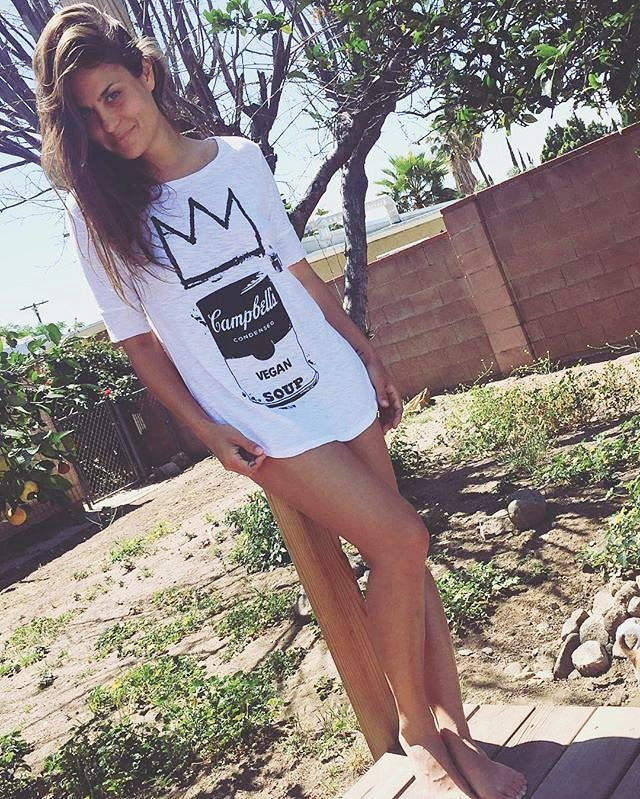 Vegan Soup is King! T-shirt a la Warhol w Basquiat Crown