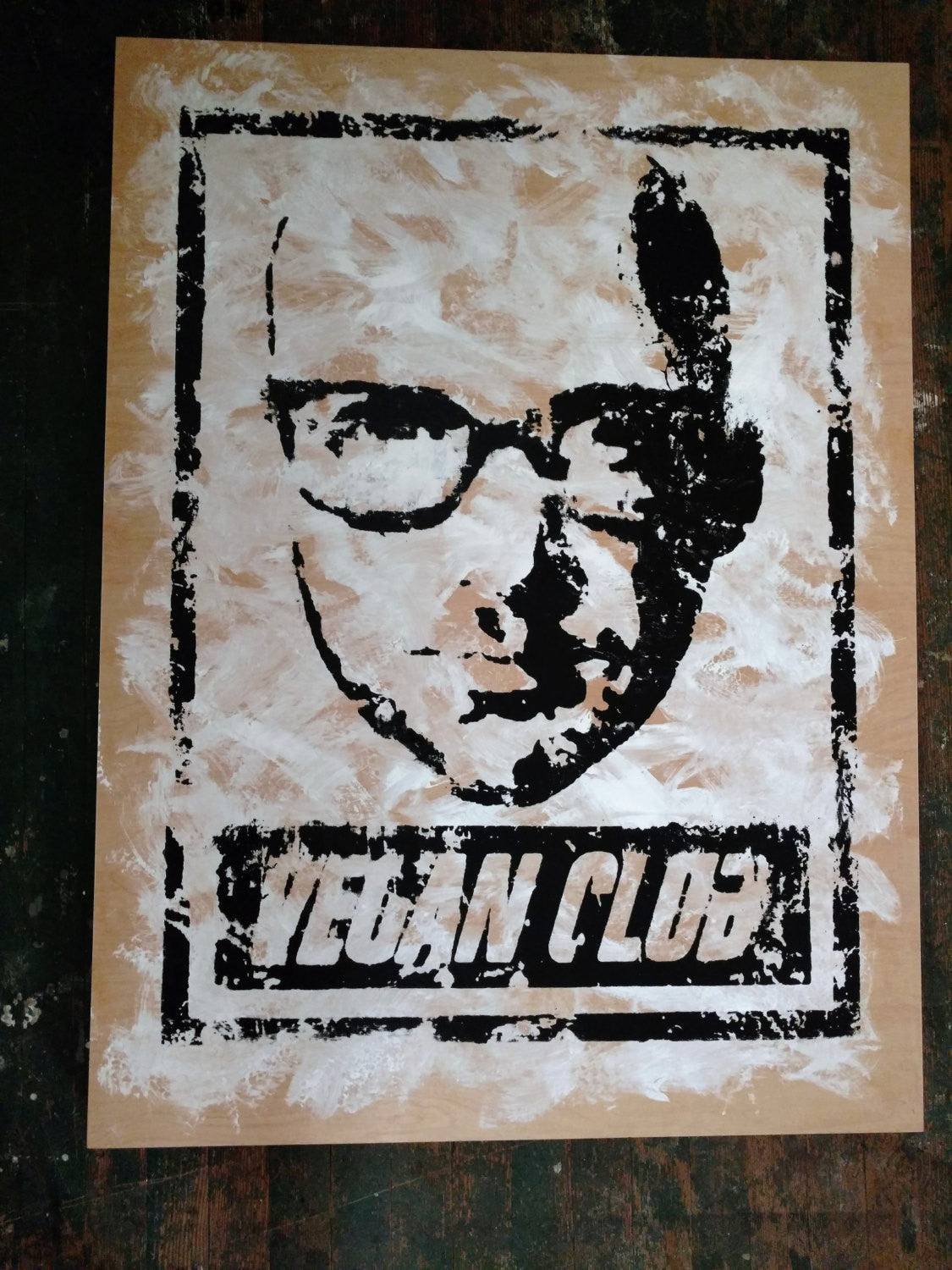 30x40 Original Artwork "Vegan Club" featuring your fav vegan celeb Moby signed L3F0u (1 of X)