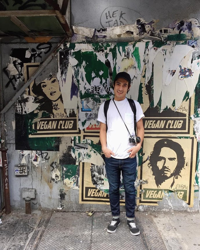 Street Art NewsPrint Poster Vegan Club featuring Russell Brand Che Signed L3f0u - models @valcody @vegasm_ @misskamilla