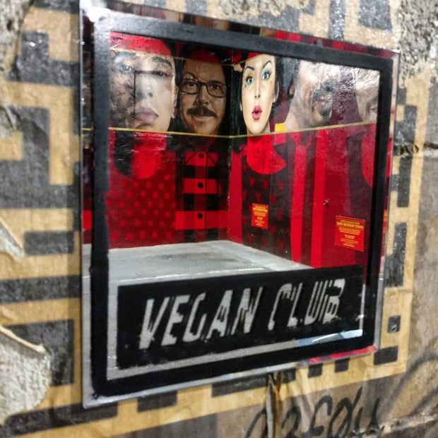 Live Artwork outdoor/indoor Custom Vegan Club Mirror 8x8 Mural by L3F0u signed - @inspirationalsouls_ @katmouts