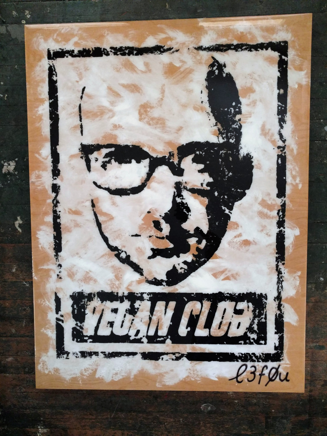 30x40 Original Artwork "Vegan Club" featuring your fav vegan celeb Moby signed L3F0u (1 of X)