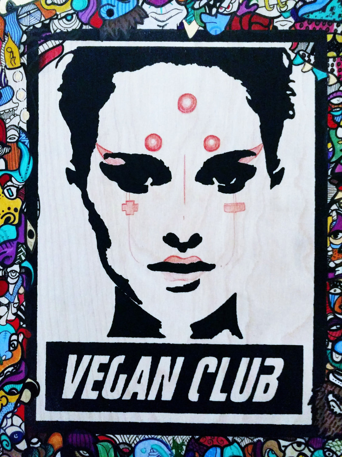 11x14 Original Artwork Collab w @sentient.zero "Vegan Club" feat Natalie Portman