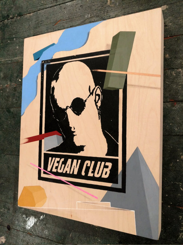 11x14 Original Artwork Collab w David Acuna @itsacuna "Vegan Club" feat Woody Harrelson