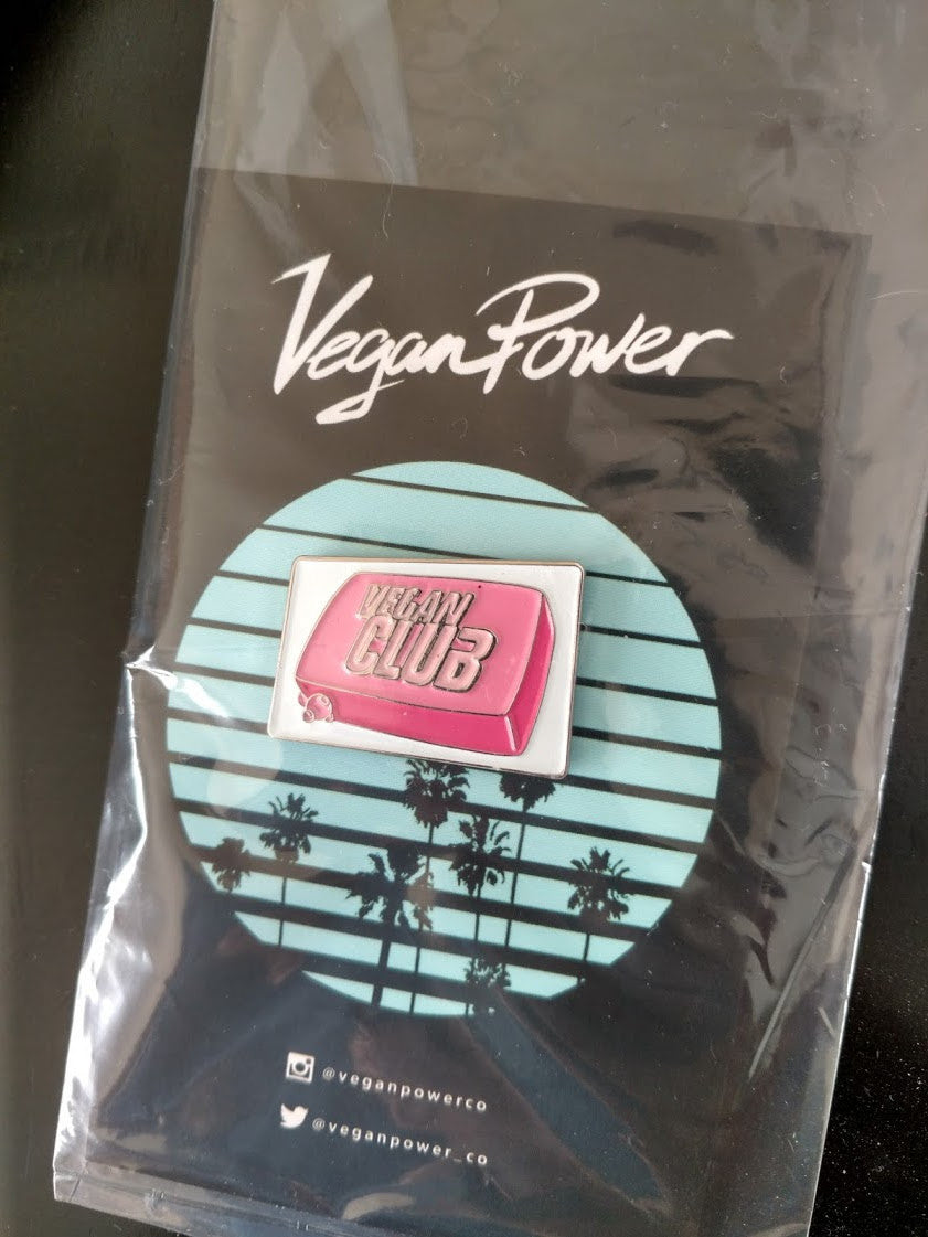 Limited Edition Pin "Vegan Club" soap featuring Fight Club 1.25" - Collab with @veganpowerco #veganclubXveganpower