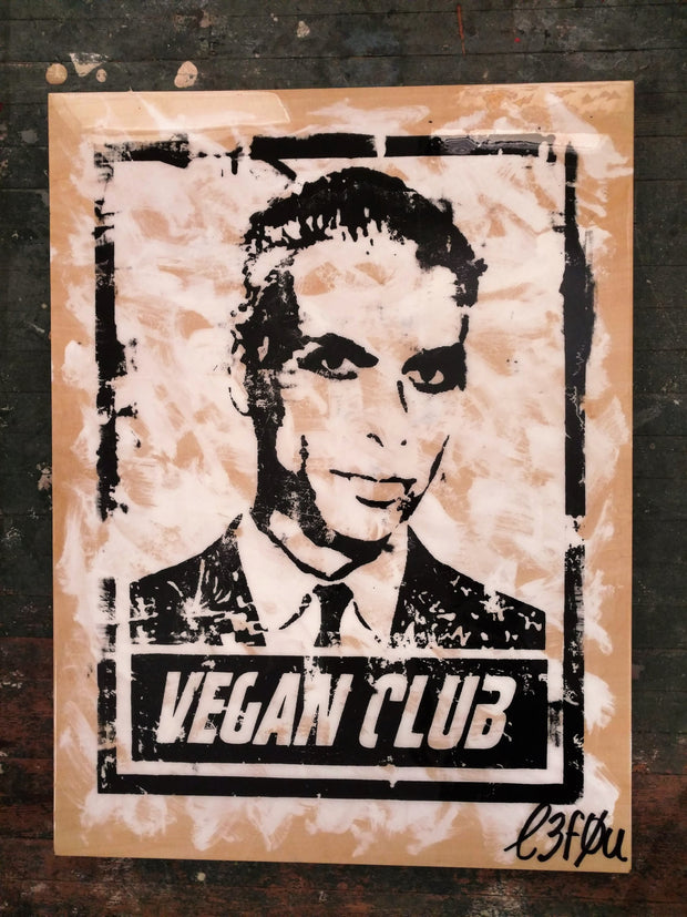 30x40 Original Artwork "Vegan Club" featuring your fav vegan celeb Tony Kanal signed L3F0u (1 of X)