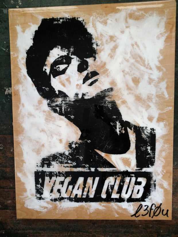 30x40 Original Artwork "Vegan Club" featuring your fav vegan celeb Morrissey signed L3F0u (1 of X)