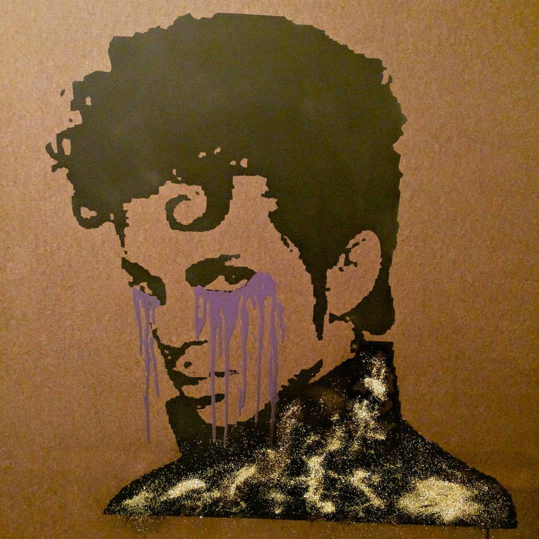 SOLD - 48x48 Original Artwork Prince "Purple Rain"