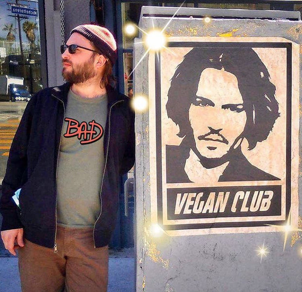 NewsPrint Poster Vegan Club featuring Johnny Depp
