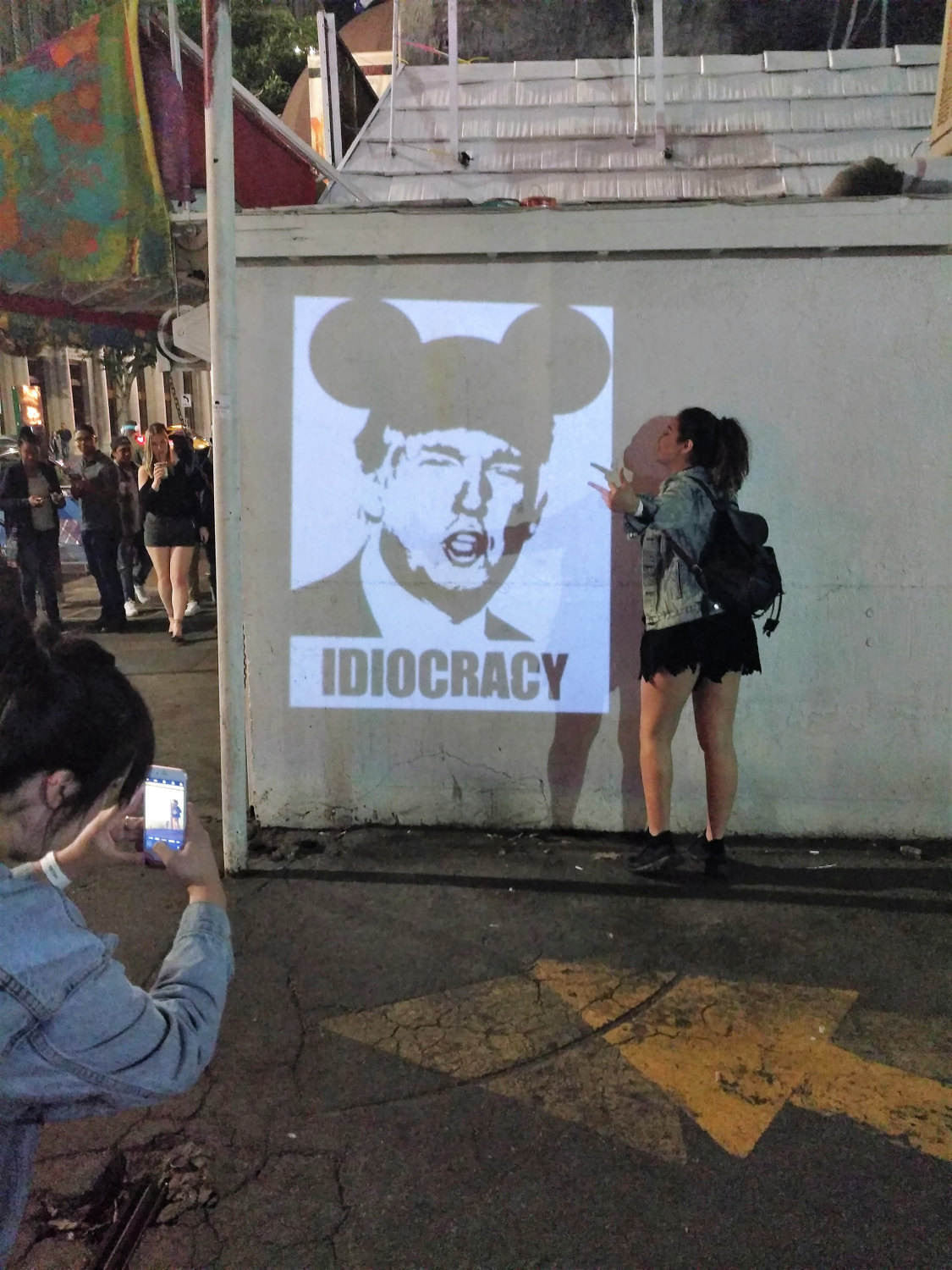 Live Street Art Projection