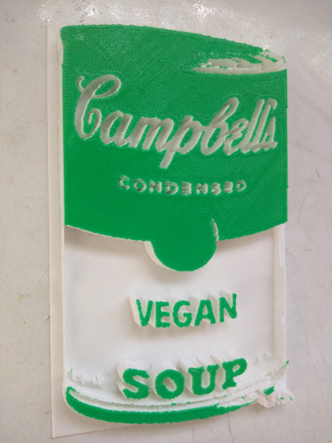 3D printed Campbell's Vegan Soup Green & White by L3f0u