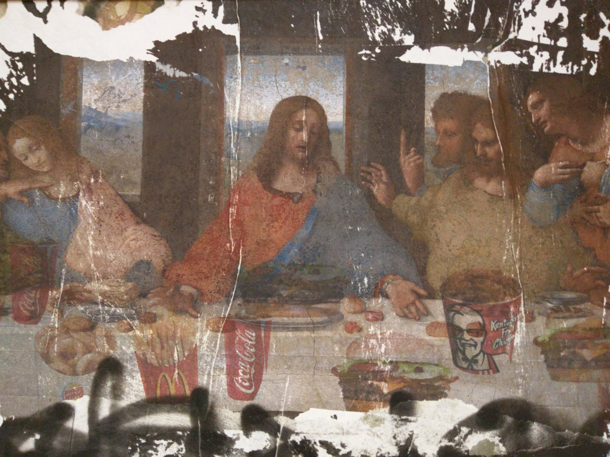 The Last Supper ft. Jesus, KFC, Mac Donalds, Burger King & Coke