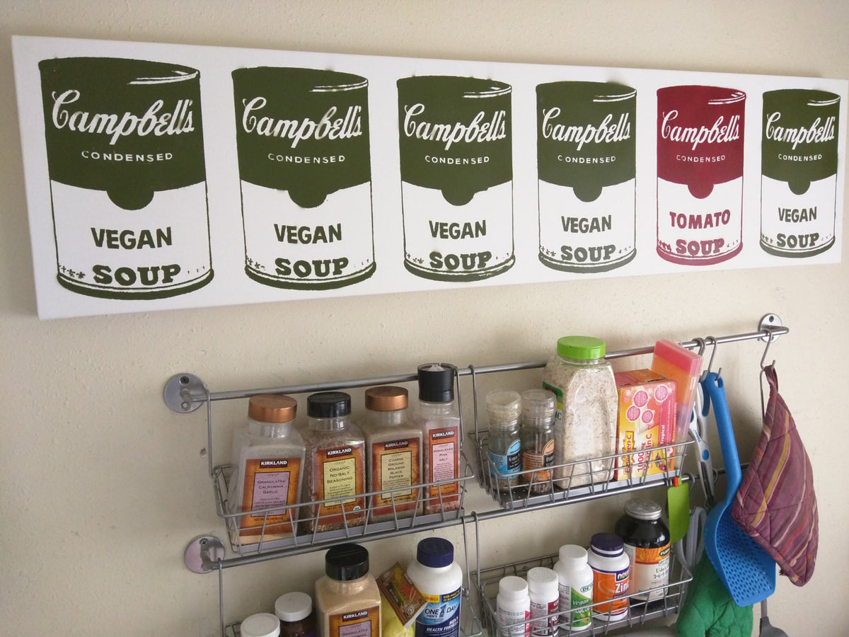 Campbell's Vegan & Tomato Soup Canvas 12x48 by L3f0u
