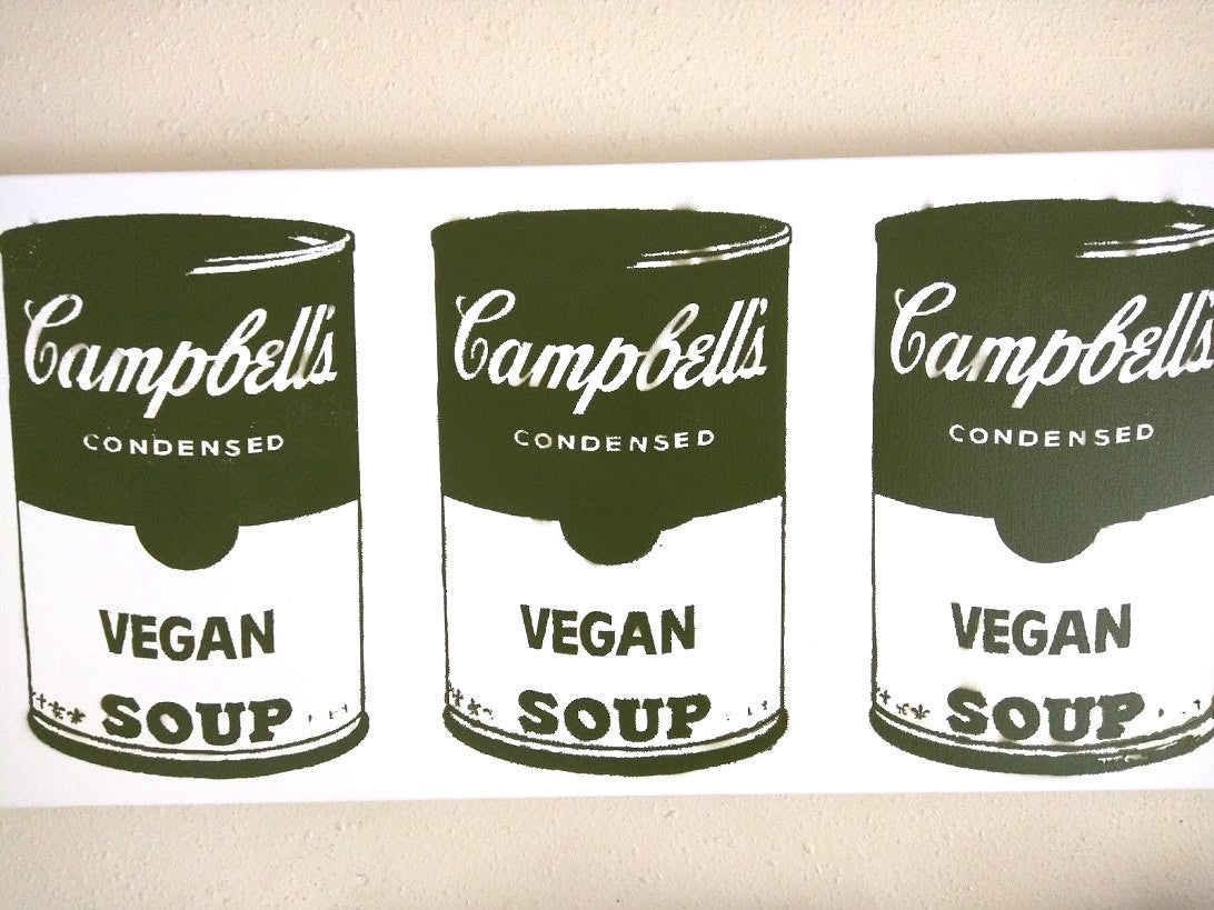 Campbell's Vegan & Tomato Soup Canvas 12x48 by L3f0u
