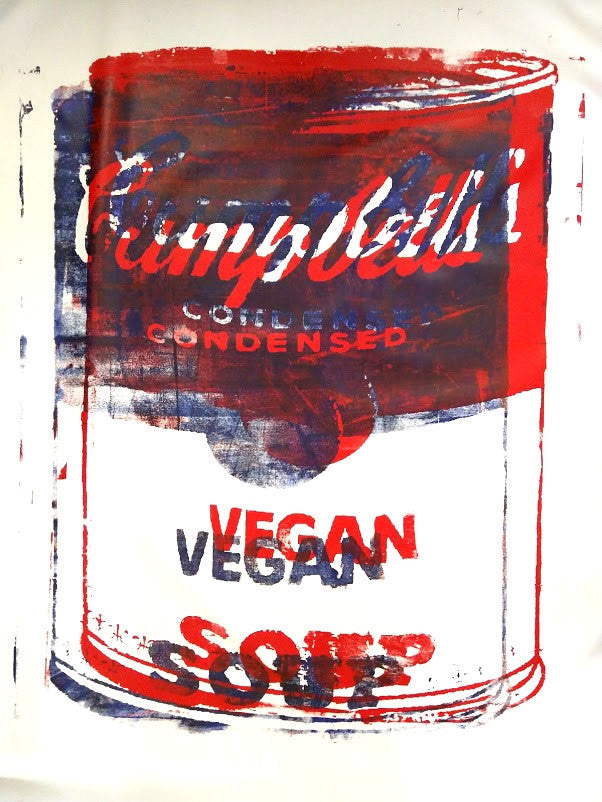 3D Campbell's Vegan Soup Canvas Bleu Blanc Rouge (Blue White & Red) 56x72 by L3f0u