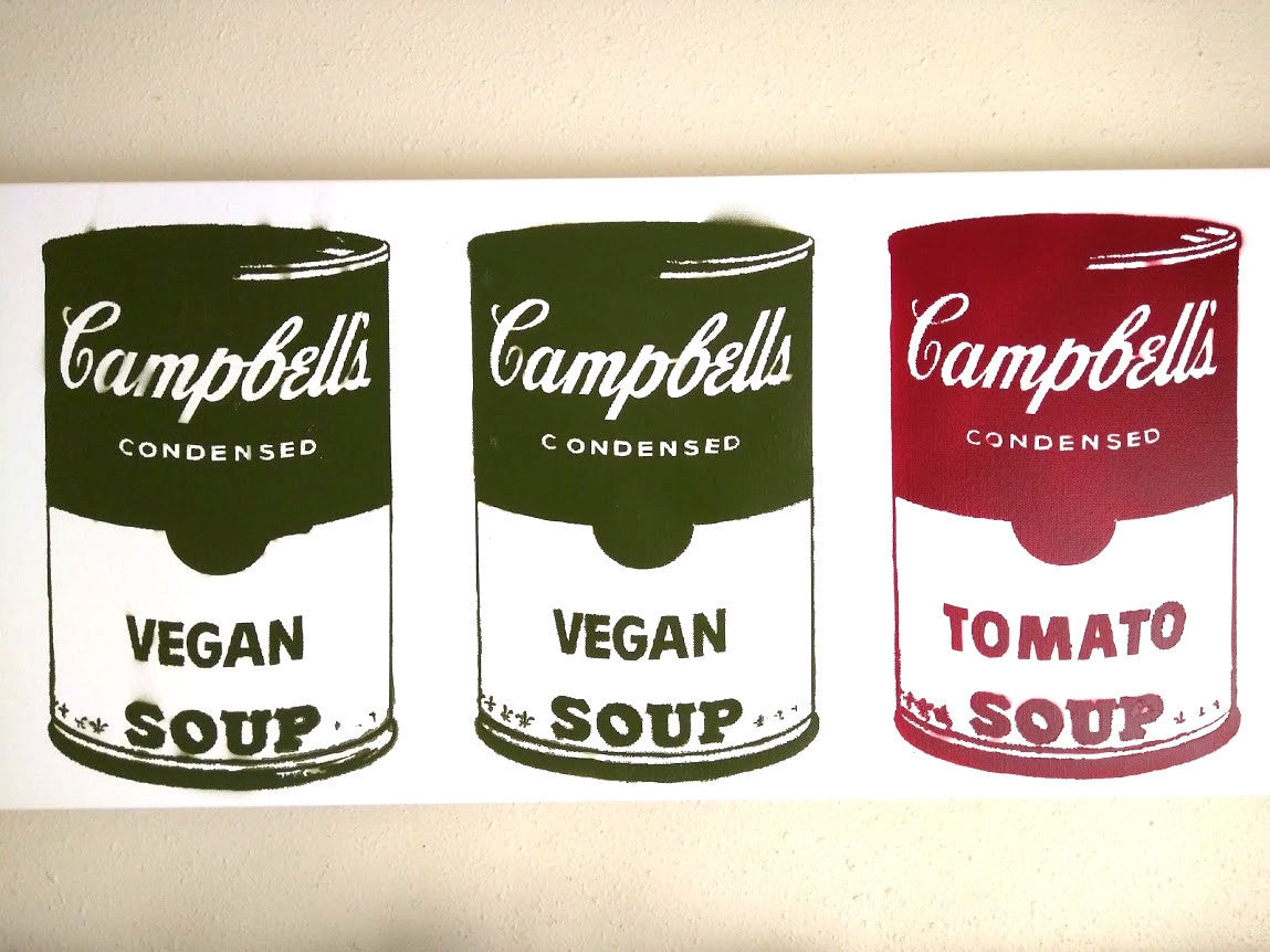 Campbell's Vegan & Tomato Soup Canvas 12x48 by L3f0u