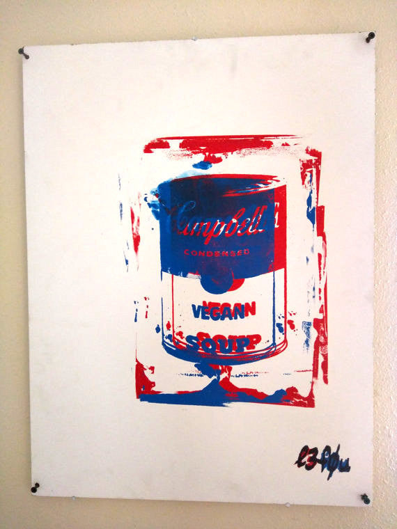 3D Campbell's Vegan Soup Canvas on Wood 24x18 by L3f0u