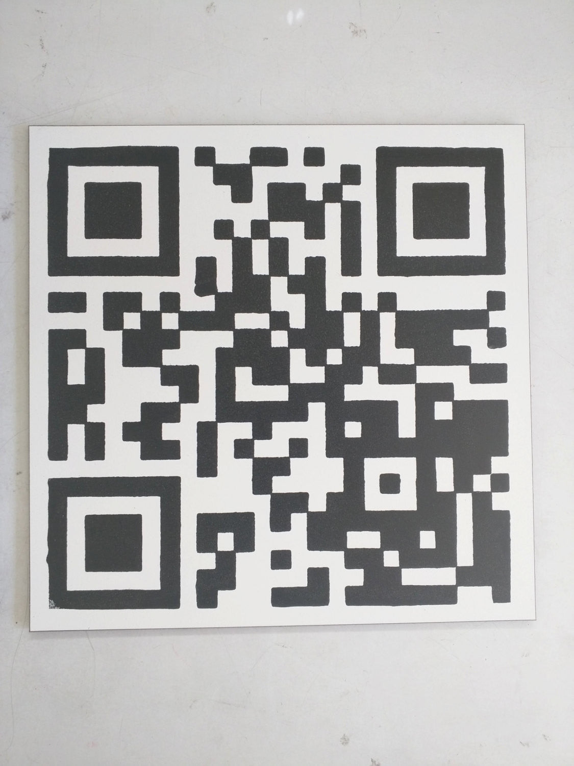 Limited Edition 1 of 150 Original Artwork QR Code of "Actual Size of Hen Cage" Signed on back L3f0u 8x8